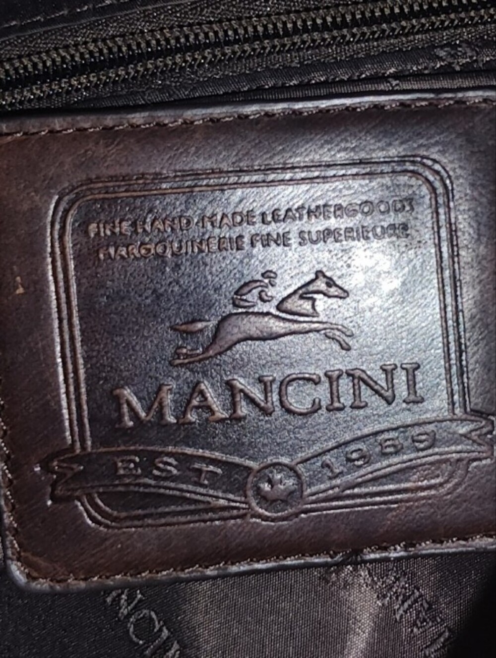 Mancini Brown Leather Bag - Picture 13 of 13